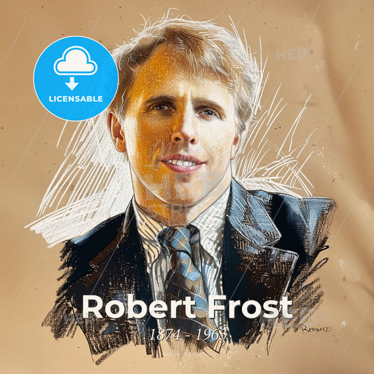 Robert Frost, 1874 - 1963, American poet - A Man In A Suit And Tie Print Template