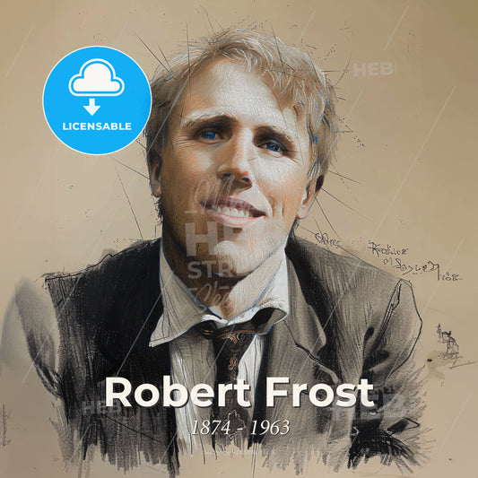 Robert Frost, 1874 - 1963, American poet - A Man In A Suit And Tie Print Template