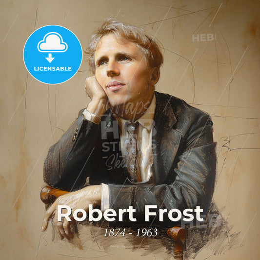 Robert Frost, 1874 - 1963, American poet - A Man In A Suit And Tie Print Template