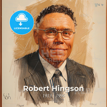 Robert Hingson, 1913 - 1996, American anesthesiologist - A Man In A Suit And Tie Print Template