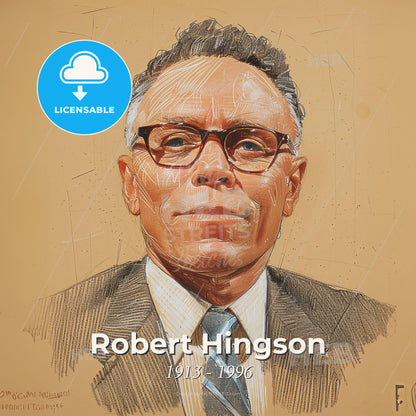 Robert Hingson, 1913 - 1996, American anesthesiologist - A Man Wearing Glasses And A Suit Print Template