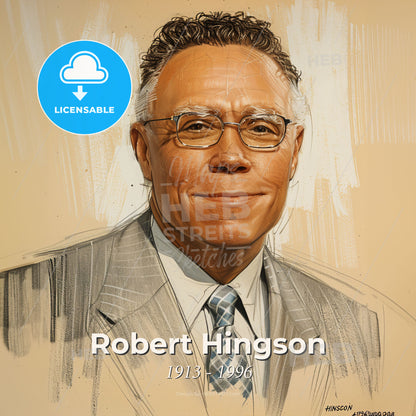 Robert Hingson, 1913 - 1996, American anesthesiologist - A Man In A Suit And Tie Print Template