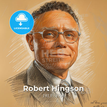 Robert Hingson, 1913 - 1996, American anesthesiologist - A Man Wearing Glasses And A Suit Print Template