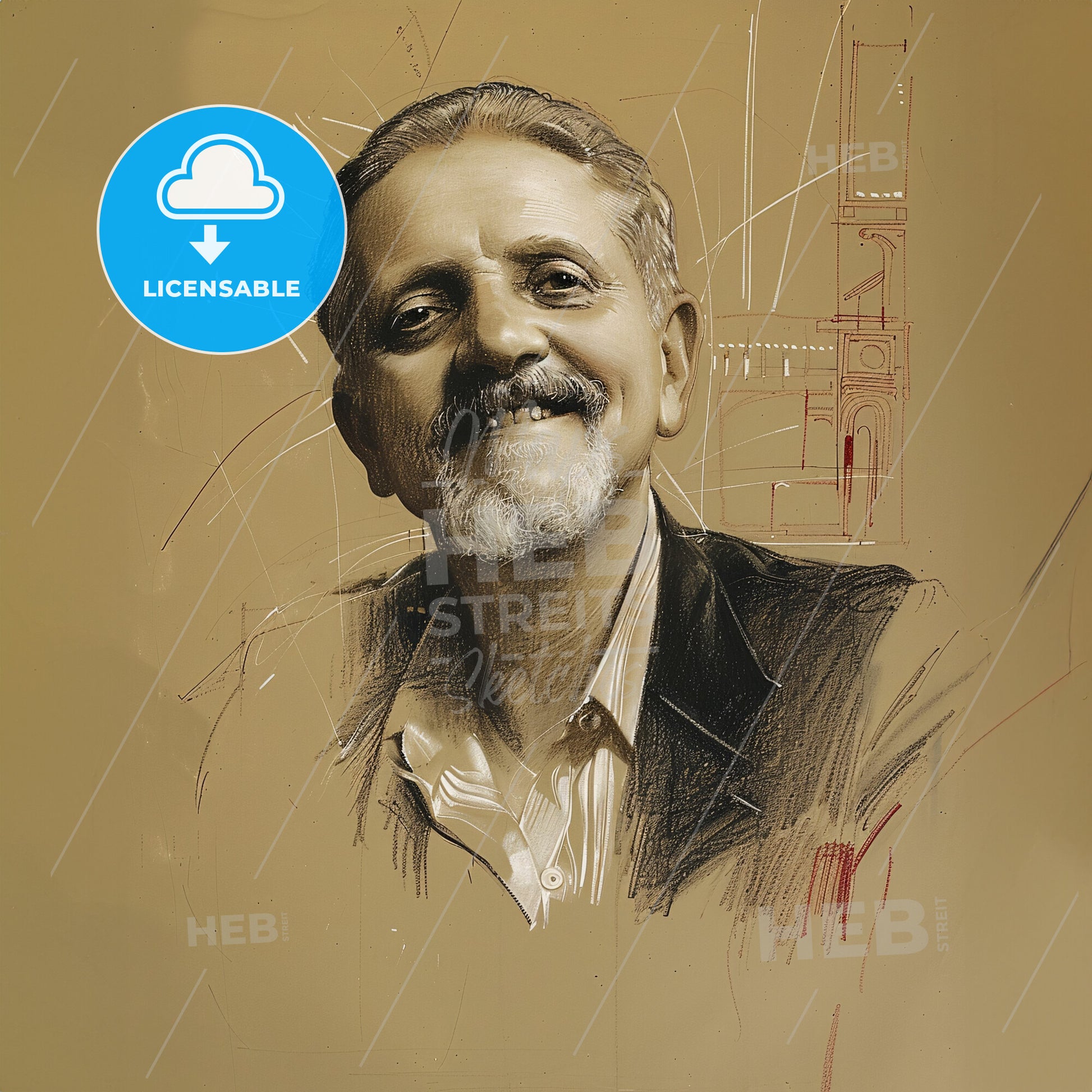 Robert Koldewey, 1855 - 1925, German archaeologist - A Drawing Of A Man