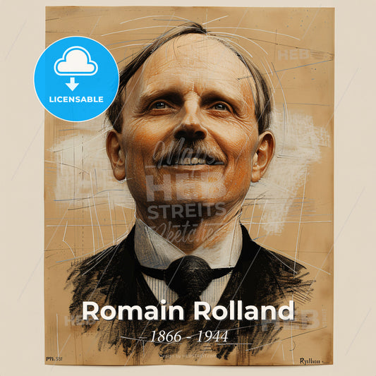 Romain Rolland, 1866 - 1944, French writer - A Man In A Suit And Tie Print Template