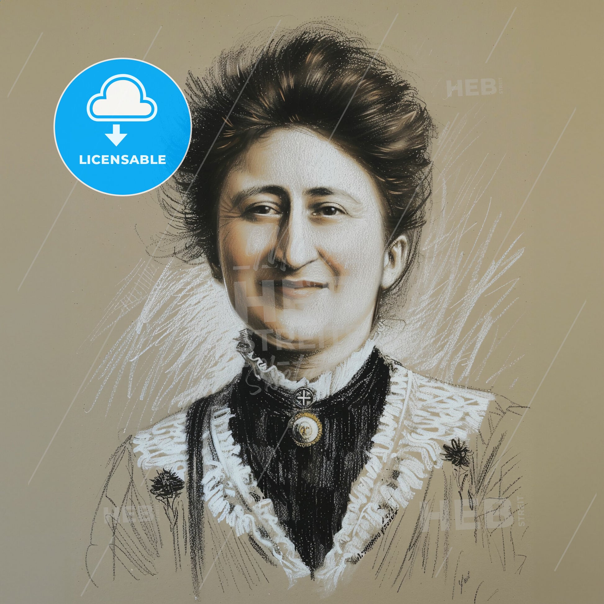 Rosa Luxemburg, 1871 - 1919, Polish-German revolutionary - A Drawing Of A Woman