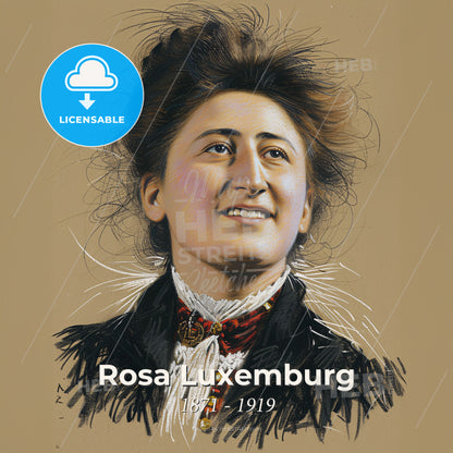 Rosa Luxemburg, 1871 - 1919, Polish-German revolutionary - A Woman With Nice Hair Print Template