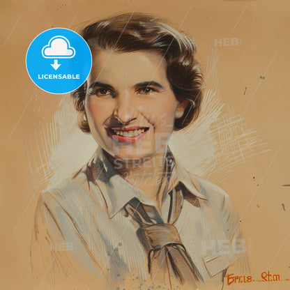 Rosalind Franklin, 1920 - 1958, British biophysicist - A Woman Smiling With A Tie