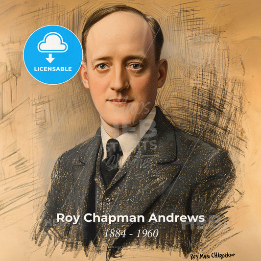 Roy Chapman Andrews, 1884 - 1960, American explorer - A Man In A Suit And Tie Print Template