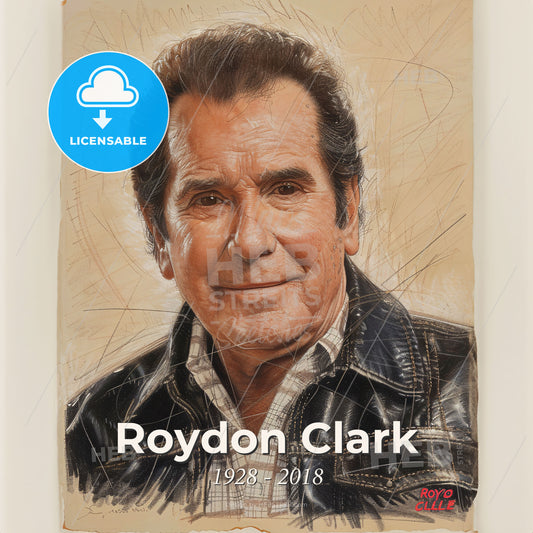 Roydon Clark, 1928 - 2018, American stuntman and actor - A Portrait Of A Man Print Template