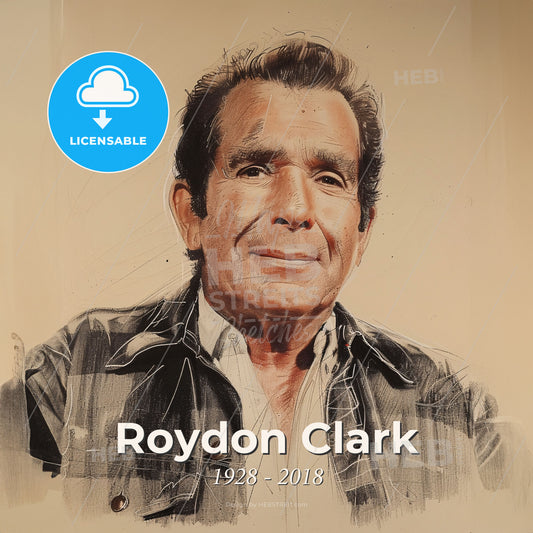 Roydon Clark, 1928 - 2018, American stuntman and actor - A Man In A Black Jacket Print Template