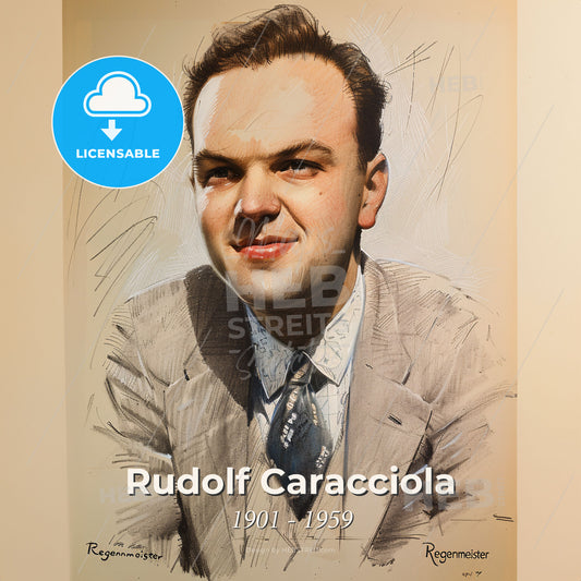 Rudolf Caracciola, 1901 - 1959, German racing driver - A Man In A Suit Print Template