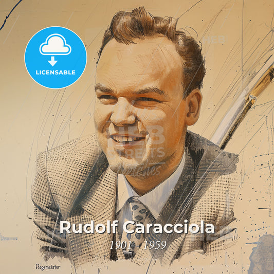 Rudolf Caracciola, 1901 - 1959, German racing driver - A Man In A Suit And Tie Print Template