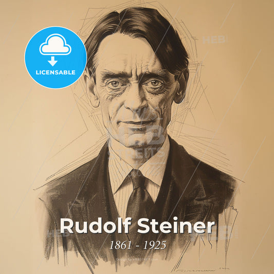 Rudolf Steiner, 1861 - 1925, Austrian philosopher - A Portrait Of A Man Print Template