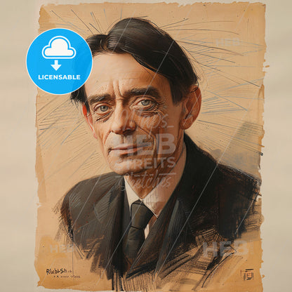 Rudolf Steiner, 1861 - 1925, Austrian philosopher - A Man In A Suit And Tie