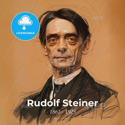 Rudolf Steiner, 1861 - 1925, Austrian philosopher - A Man In A Suit Print Template