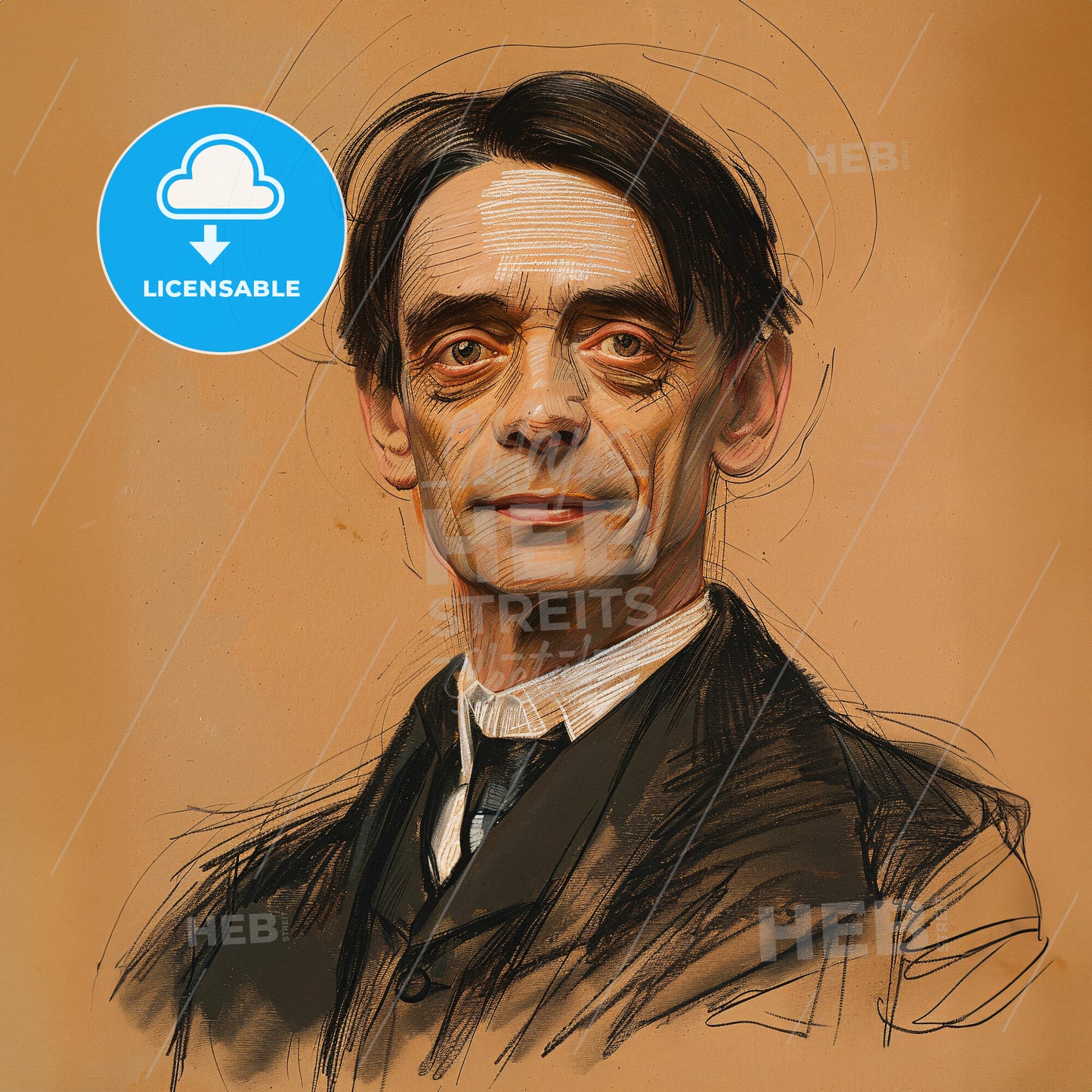 Rudolf Steiner, 1861 - 1925, Austrian philosopher - A Man In A Suit