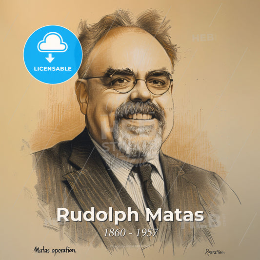 Rudolph Matas, 1860 - 1957, American surgeon - A Man Wearing A Suit And Tie Print Template