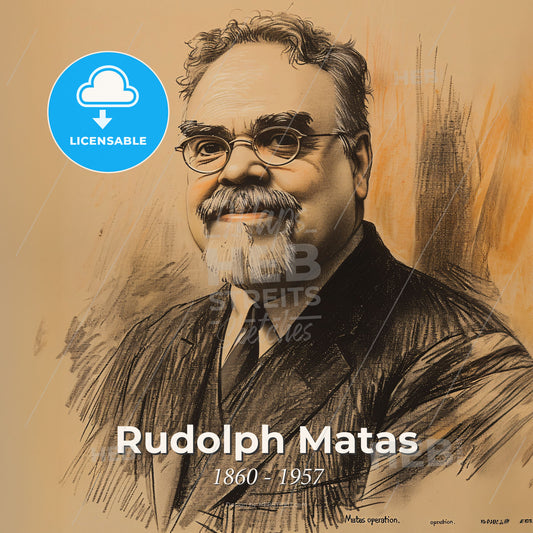 Rudolph Matas, 1860 - 1957, American surgeon - A Man Wearing Glasses And A Suit Print Template