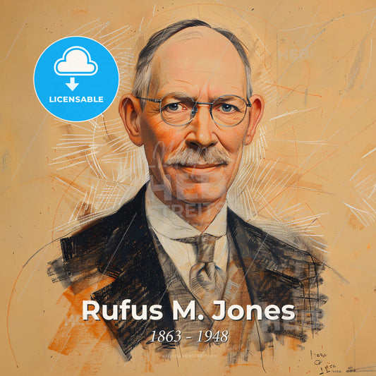 Rufus M. Jones, 1863 - 1948, American Quaker theologian - A Portrait Of A Man Print Template