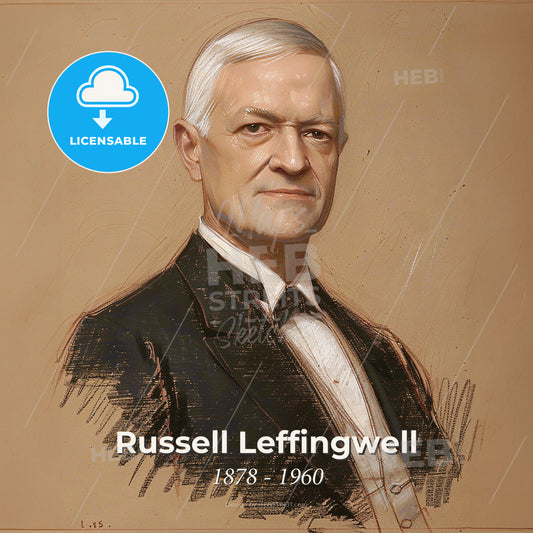 Russell Leffingwell, 1878 - 1960, American banker - A Man In A Suit Print Template