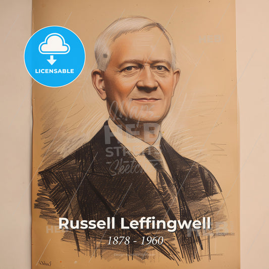 Russell Leffingwell, 1878 - 1960, American banker - A Drawing Of A Man Print Template