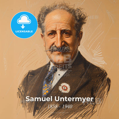 Samuel Untermyer, 1858 - 1940, American lawyer - A Portrait Of A Man Print Template