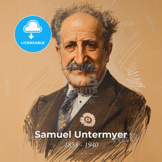 Samuel Untermyer, 1858 - 1940, American lawyer - A Portrait Of A Man Print Template