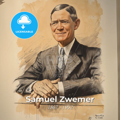 Samuel Zwemer, 1867 - 1952, American missionary - A Man In A Suit And Tie Print Template