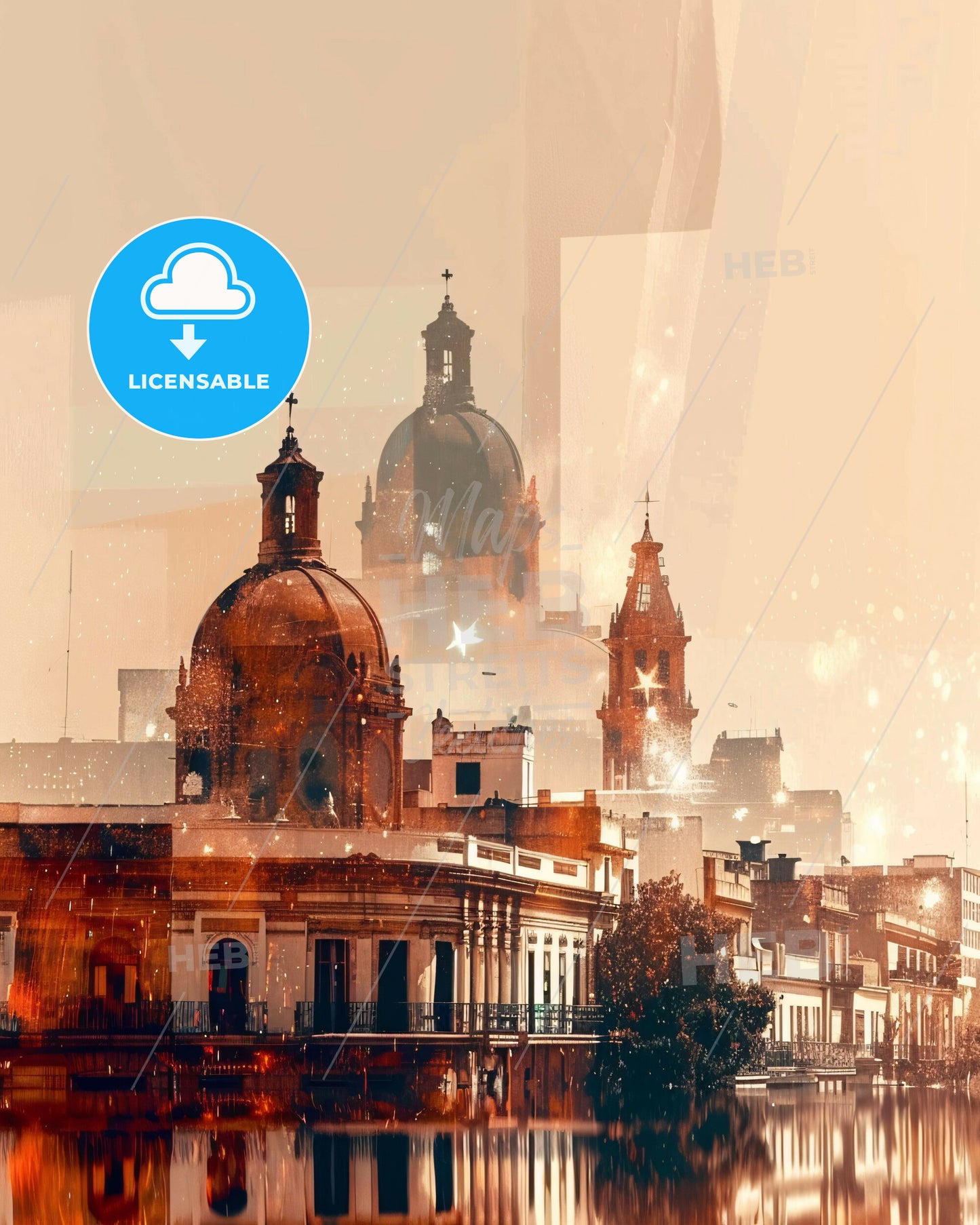 San Juan, Argentina: City Lights and Icons - A city with a building