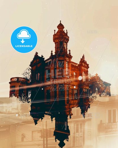 Santa Teresa Skyline Urban Sparkle Delight - A building with a tower