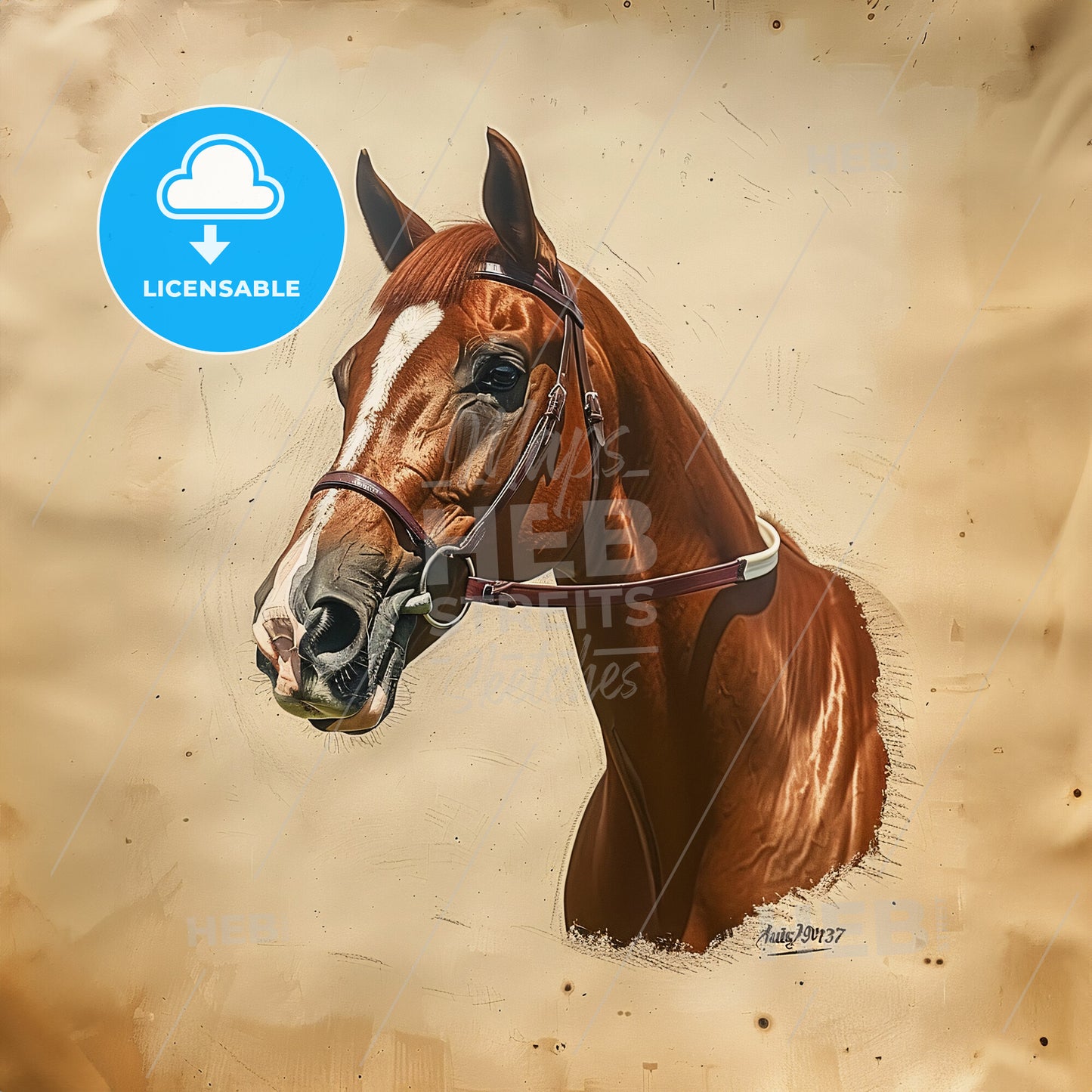 Secretariat, 1970 - 1989, American Thoroughbred racehorse - A Horse With A Bridle