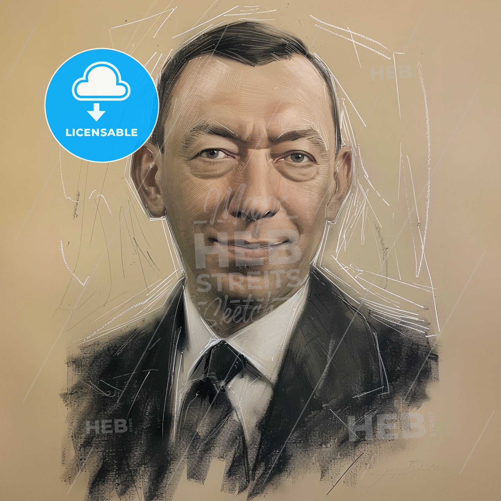 Sergei Rachmaninoff, 1873 - 1943, Russian composer and pianist - A Man In A Suit And Tie