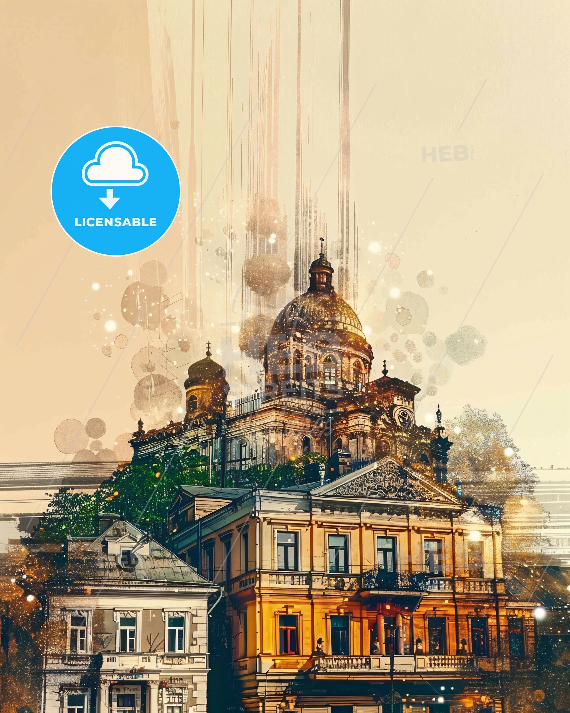 Sevastopol Cityscape Iconic Architecture Poster - A building with a dome on top