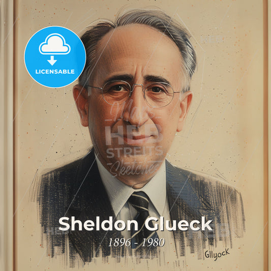 Sheldon Glueck, 1896 - 1980, American criminologist - A Portrait Of A Man Print Template