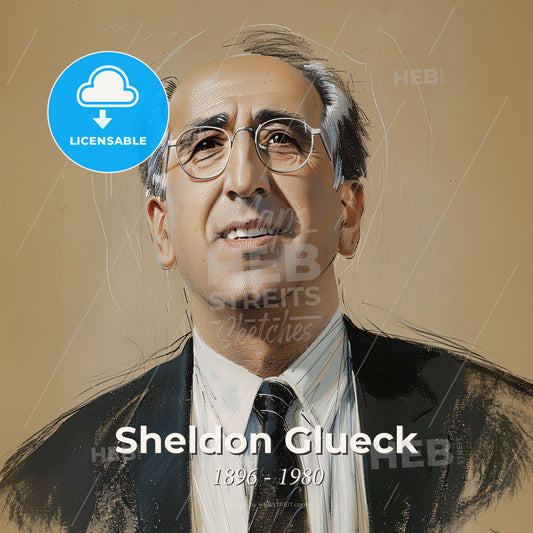 Sheldon Glueck, 1896 - 1980, American criminologist - A Man In A Suit And Tie Print Template