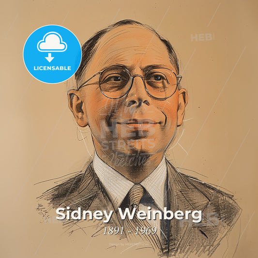 Sidney Weinberg, 1891 - 1969, American investment banker - A Man Wearing Glasses And A Suit Print Template