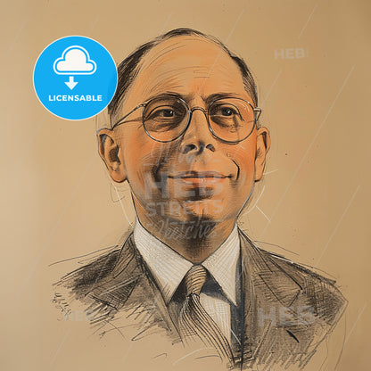 Sidney Weinberg, 1891 - 1969, American investment banker - A Man Wearing Glasses And A Suit