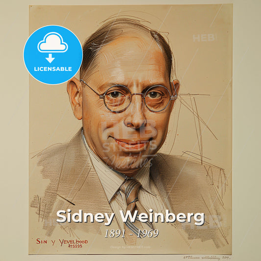 Sidney Weinberg, 1891 - 1969, American investment banker - A Portrait Of A Man Print Template