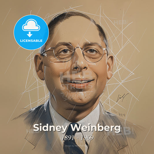 Sidney Weinberg, 1891 - 1969, American investment banker - A Man Wearing Glasses And A Suit Print Template