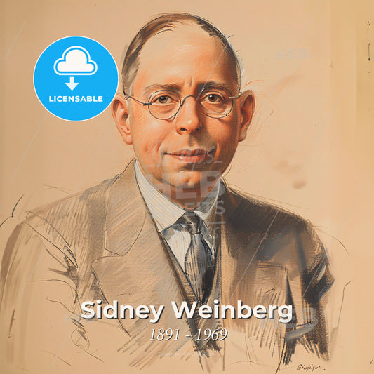 Sidney Weinberg, 1891 - 1969, American investment banker - A Man Wearing Glasses And A Suit Print Template