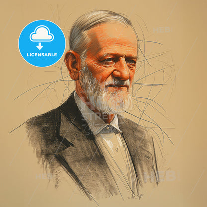 Sigmund Freud, 1856 - 1939, Austrian neurologist - A Portrait Of A Man