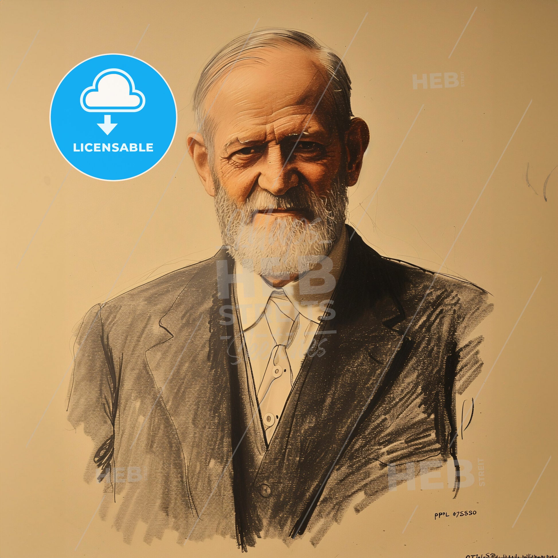 Sigmund Freud, 1856 - 1939, Austrian neurologist - A Man With A Beard