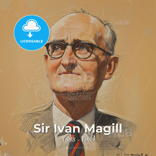 Sir Ivan Magill, 1888 - 1986, British anesthesiologist - A Man Wearing Glasses And A Suit Print Template