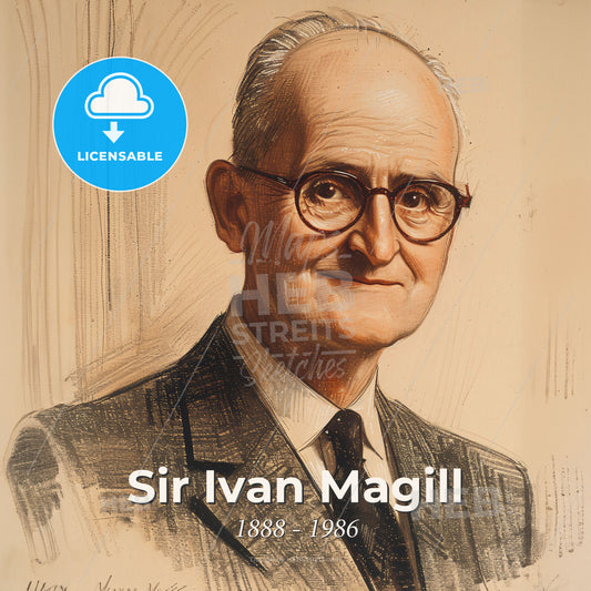 Sir Ivan Magill, 1888 - 1986, British anesthesiologist - A Man Wearing Glasses And A Suit Print Template