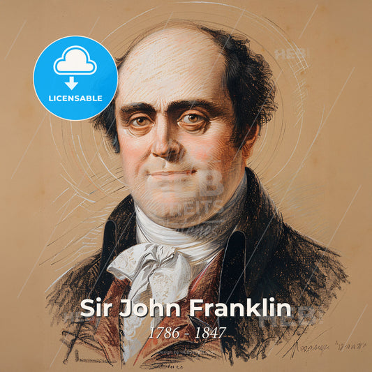 Sir John Franklin, 1786 - 1847, British explorer - A Portrait Of A Man Print Template