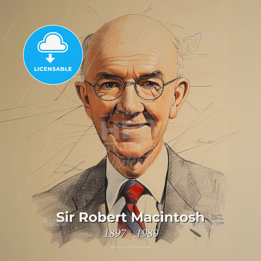 Sir Robert Macintosh, 1897 - 1989, British anesthesiologist - A Man In A Suit And Tie Print Template
