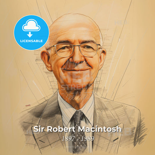 Sir Robert Macintosh, 1897 - 1989, British anesthesiologist - A Man Wearing Glasses And A Suit Print Template