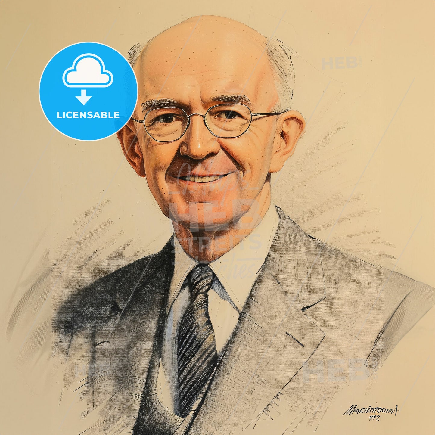 Sir Robert Macintosh, 1897 - 1989, British anesthesiologist - A Portrait Of A Man In A Suit And Tie