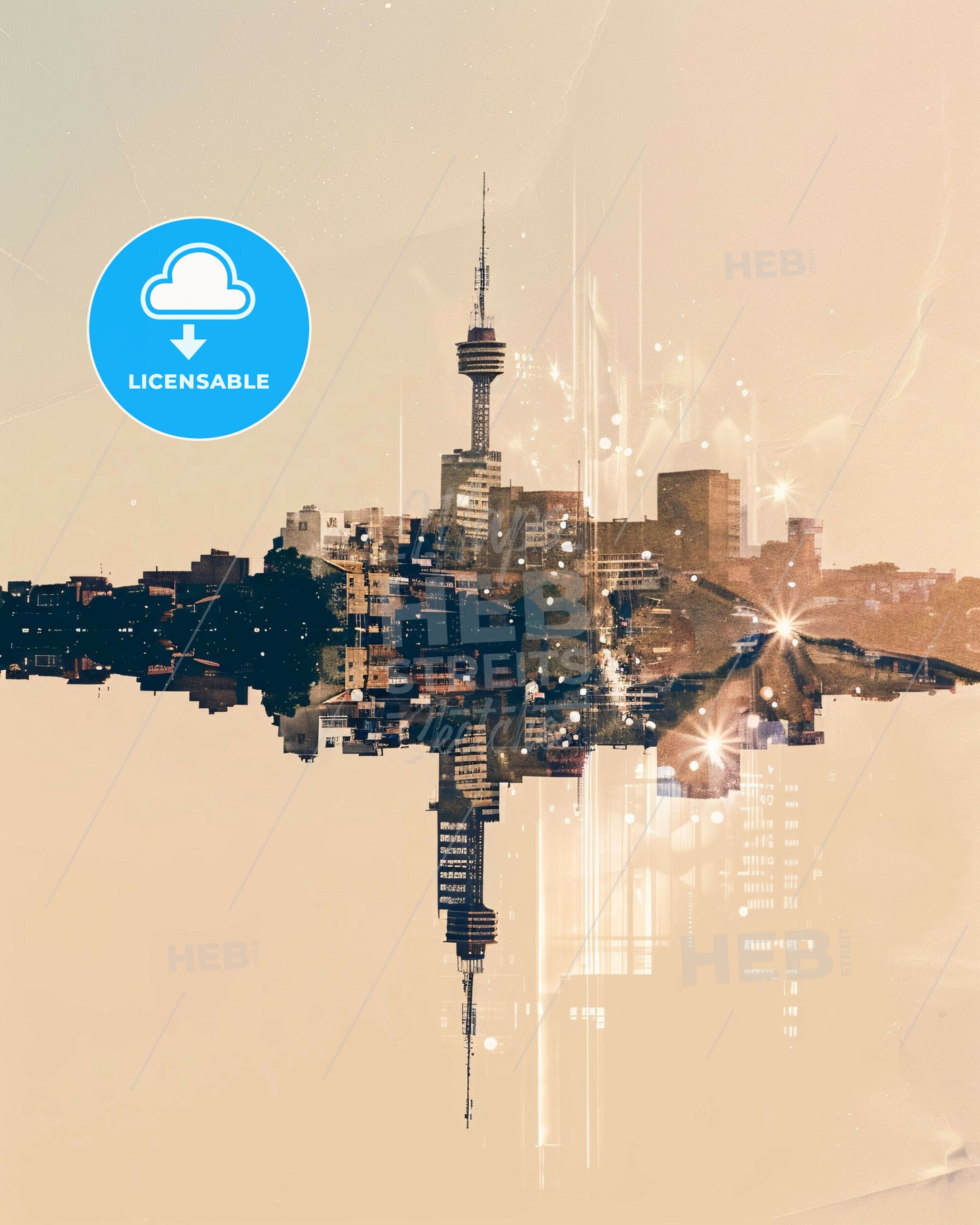 Soweto Skylines Illuminated by Brilliance - A city skyline with a tower